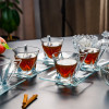 Набор стеклянный (тарелка+стакан) 0308 Kavh  (Иран)