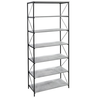 Этажерка металлическая 7 полок (бетон серый)