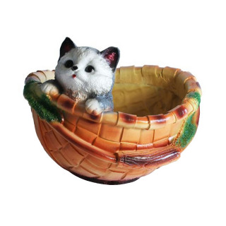 арт.51 Кашпо "Кошка в лукошке" (210*240мм)
