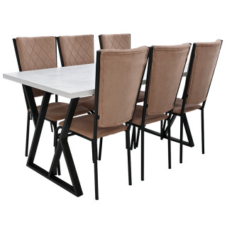 Комплект мебели "Конго+Чили" 1600*800 (бетон серый+Ultra sahara)