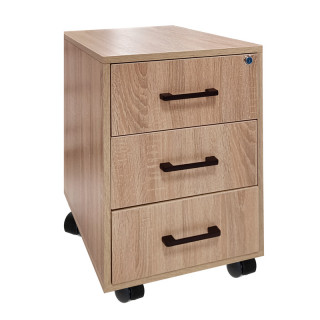 Тумба мобильная с замком КУЛ-105 400х490х570 Дуб сонома (Торнадо)