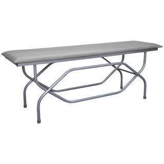 Смотровая кушетка "Ромб" (гобелен/кзам PVC) серый