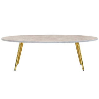 Стол Марсель с ножками метал. мод DS-A1502 (1300*490 столешница 16 мм овал.цв.Люкс)