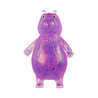 Антистресс-мялка "Бегемот" внутри блёстки, 12х7 см