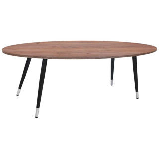 Стол Марсель с ножками метал. мод DS-1408 (1300*490 столешница 16 мм овал.) дуб крафт табачный