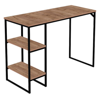 Стол Крис (1200х500 столешница 16 мм с полками цв.Люкс) Дуб крафт табачный