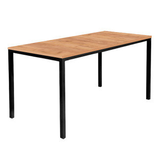 Стол прямой каркас тр.40*40 (1200х600 столешница 16 мм цв.Люкс) Дуб крафт золотой