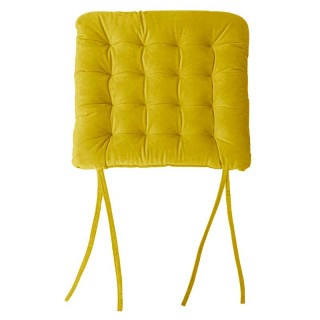 Мягкий элемент для стула (380х380, бархат, жёлтый)