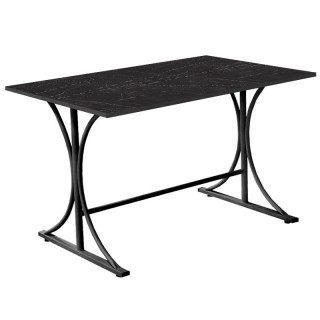 Стол Хариет (1400*800 столешница 16 мм цв.Люкс) темный мрамор