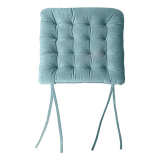Мягкий элемент для стула (380х380, бархат, серо-голубой)