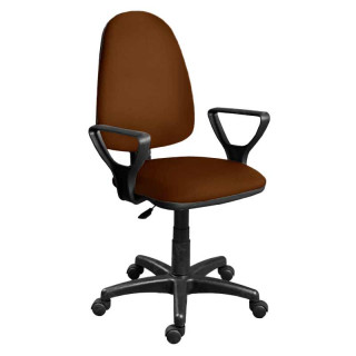 Кресло "Торино Н" (гоб/кзам, подл.пласт., крест.пласт.) Коричневый
