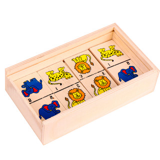 Деревянная игрушка. Домино (9х15) "ЖИВОТНЫЕ-2"  (в слюде) (Арт. AN02284)