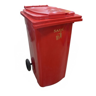 SANII Мусорный бак 240 л на колесах (красный)