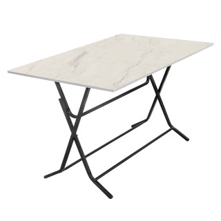 Стол "Спайк" (1200х800 столешница 16 мм цв.Люкс) Мрамор светлый