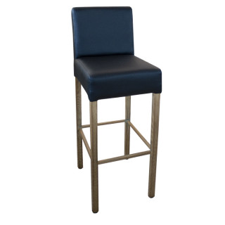 Стул Стэн барный цв. каркас+ ножки (эффект дер.орех) гобелен/кзам кзам черный