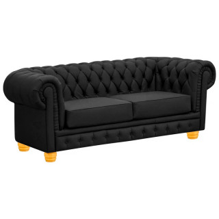 Диван Оксфорд 3 (кзам PU/гоб.stock) кзам2а чёрный