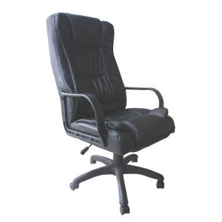 Кресло "Мажор" кожзам АОД подл.пл.Сенатор,крест.пл., ДДС (чёрный)
