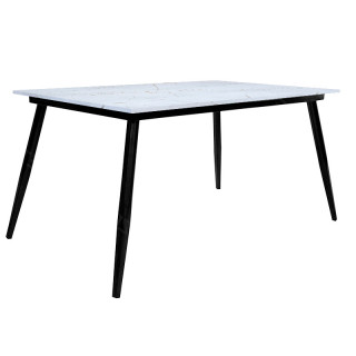 Стол Мадлен (1400*800 столешница 16 мм цв.Люкс) мрамор светлый