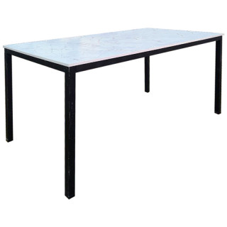 Стол прямой каркас тр.40х40 (1600х800 столешница 16 мм цв.Люкс) Мрамор светлый Стол прямой каркас тр.40х40 (1600х800 столешница 16 мм цв.Люкс) Мрамор светлый