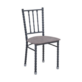 Стул Аслан 1м.эл.кзамА,цв.каркас (вальц.тр.) светло-серый (Noel pebble)