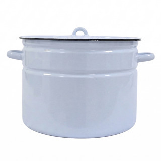 Кастрюля эмалированная цил 12,5л без рисунка