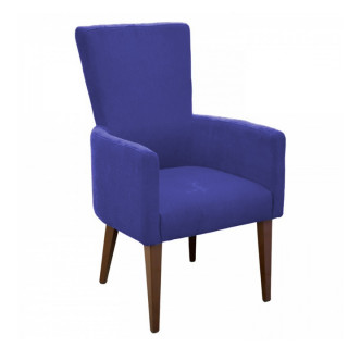 Кресло "Марлен" цв.каркас (Кожзам АОД/ГОБ.Stock) синий