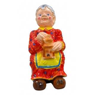 арт.467 Изделие из гипса "Бабушка на пне" (630*310мм)