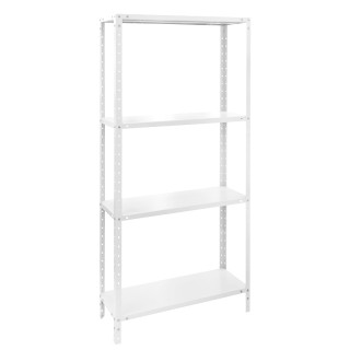 Стеллаж металлический "LS4" 4 полки 90х30х180 см (М) белый шагрень