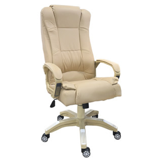 Кресло Мажор (разн.цв) кзам подл.пл.818/1, крест.пл.d680 м/п, пластик бежевый+кзамМ16 тёмно-бежев.