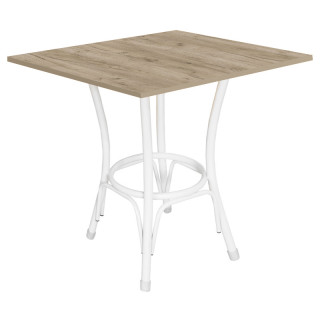 Стол Лавр (800*800 столешница 16 мм цвет Люкс) дуб крафт серый