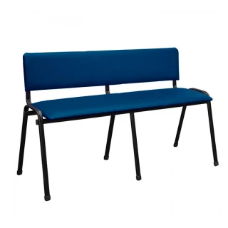Банкетка "ТРИО" 120*40 со спинкой (синий, pvc 9)